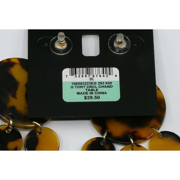 New Inc Gold-Tone Tortoise-Look Circle Chandelier - Picture 4 of 4